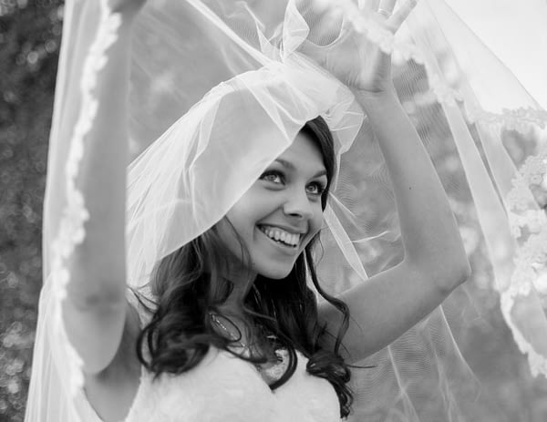 Bride under her veil