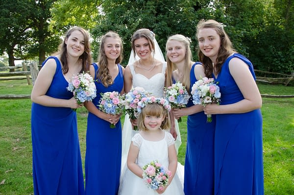 Bride and her bridesmaids at Surrey National Golf Club