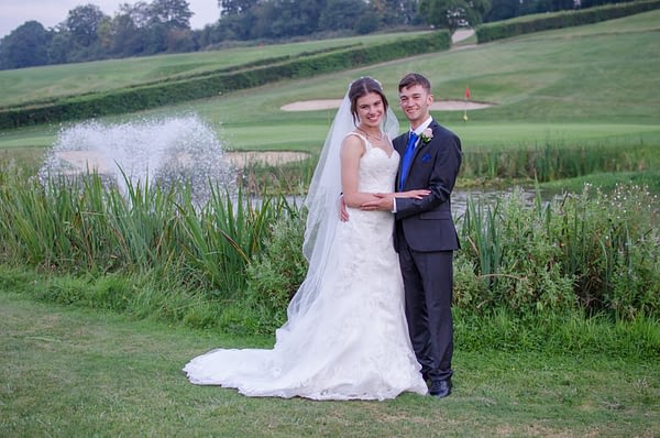 Bride and groom at Surrey National Golf Club