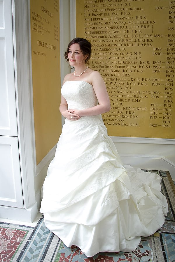Full length bridal dress photo wearing Justin Alexander