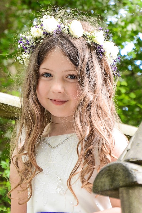Flower girl with floral tiara